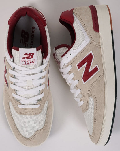 New Balance 574 Sneaker Hellbraun/Burgund