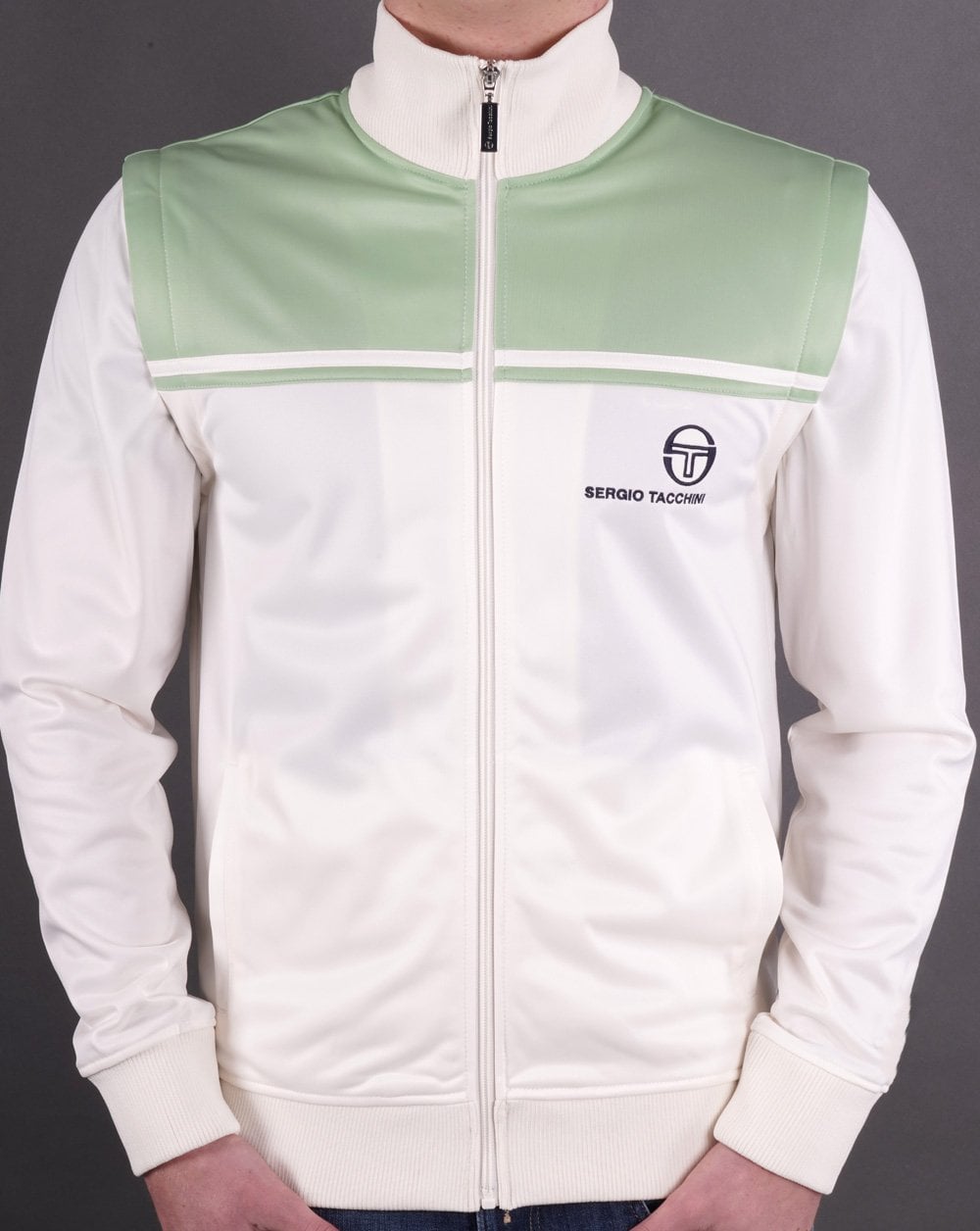 Sergio Tacchini Young Line Zip Off Trainingstop Gardenia Grün