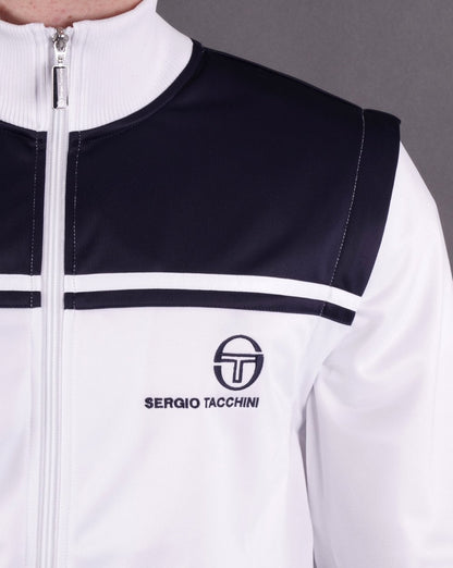 Sergio Tacchini Young Line Zip Off Trainingsoberteil Weiß/Marineblau