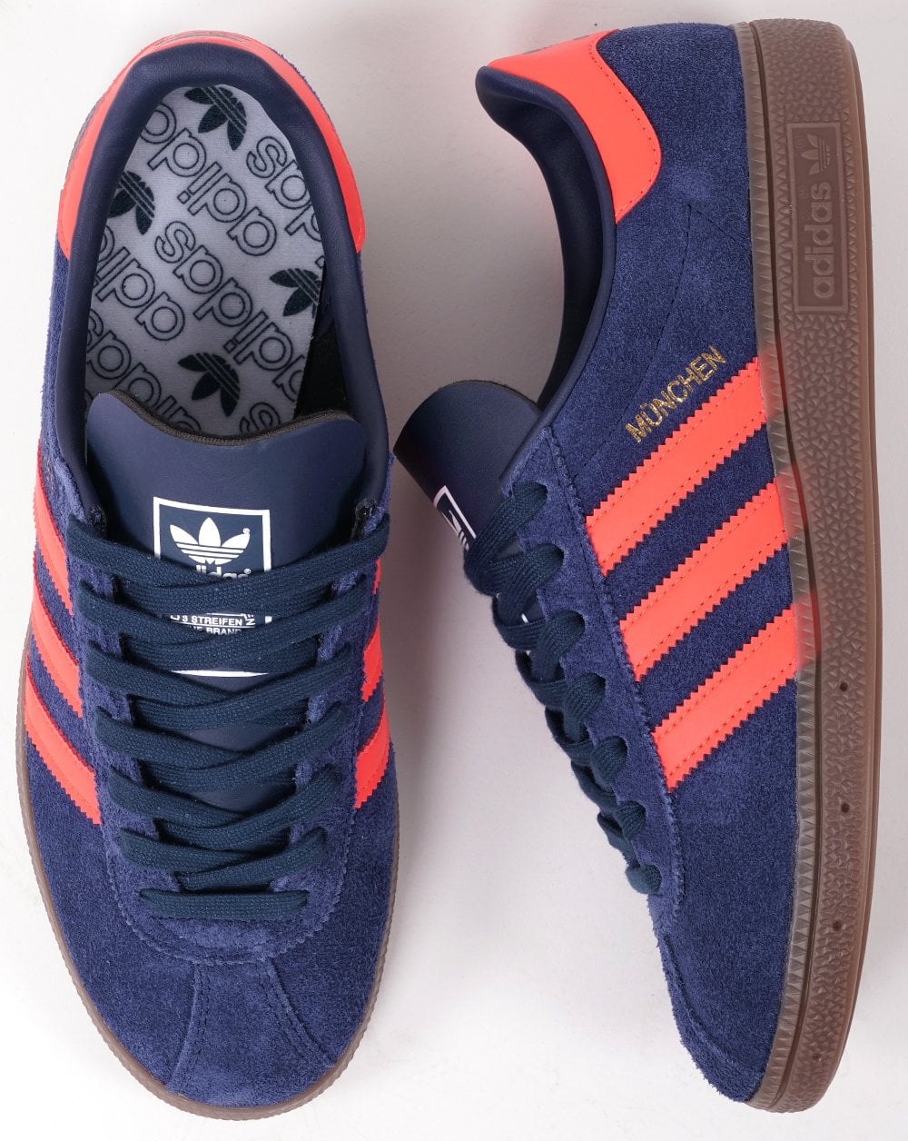 Adidas München Sneaker Marineblau Leuchtend Rot