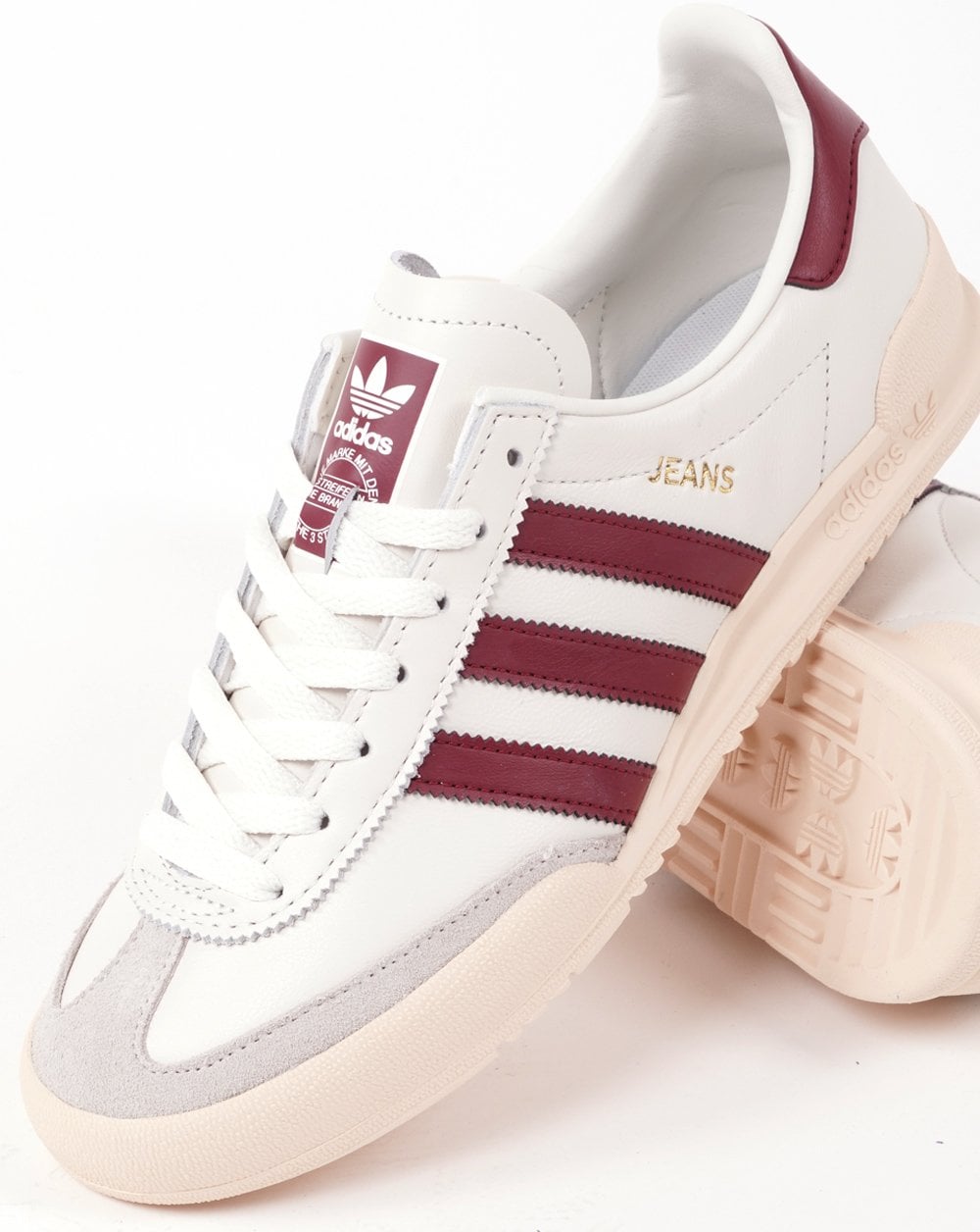 Adidas Jeans Sneakers Kreideweiß/Burgund