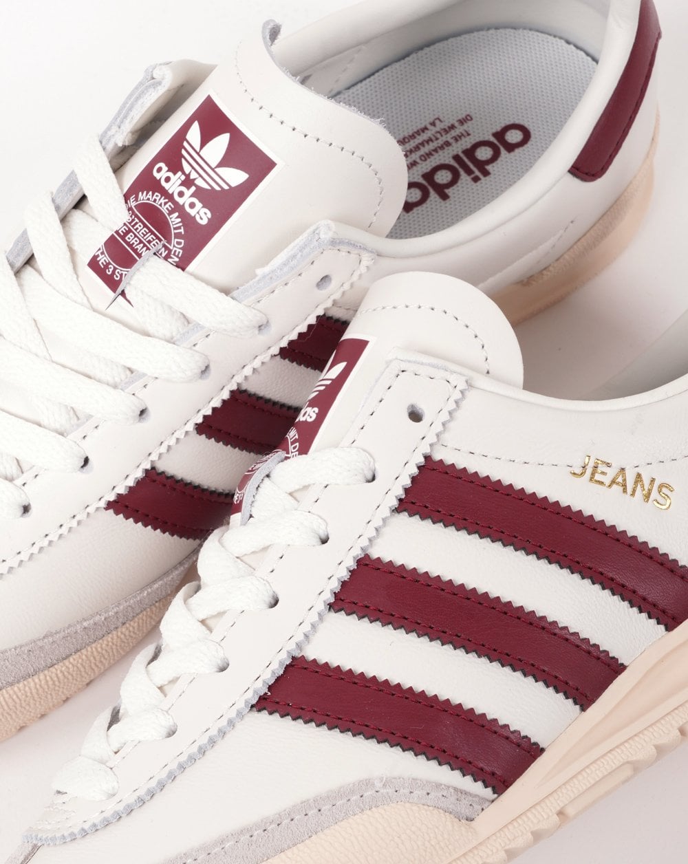 Adidas Jeans Sneakers Kreideweiß/Burgund