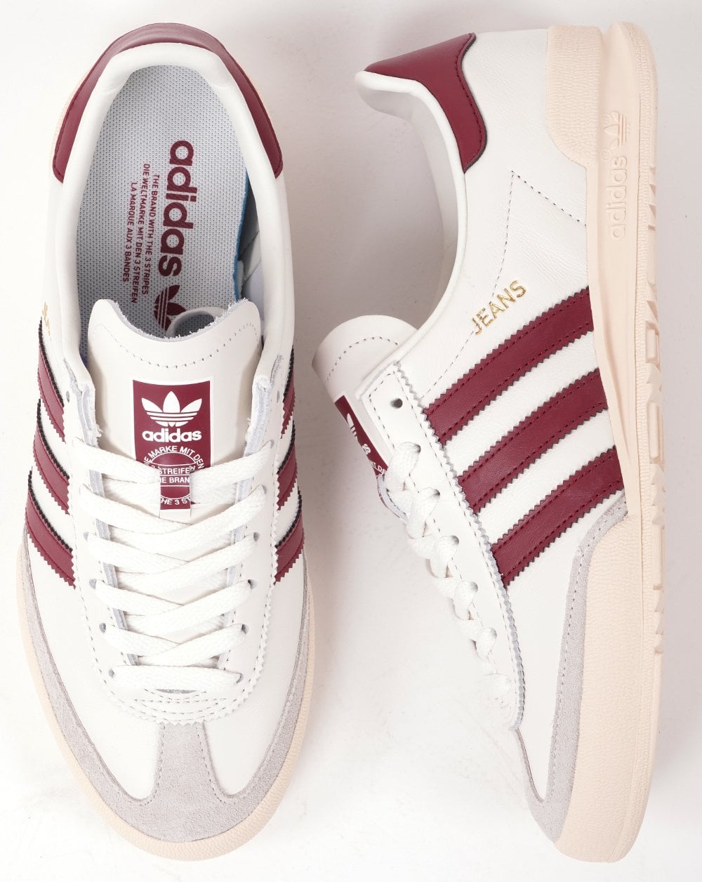 Adidas Jeans Sneakers Kreideweiß/Burgund
