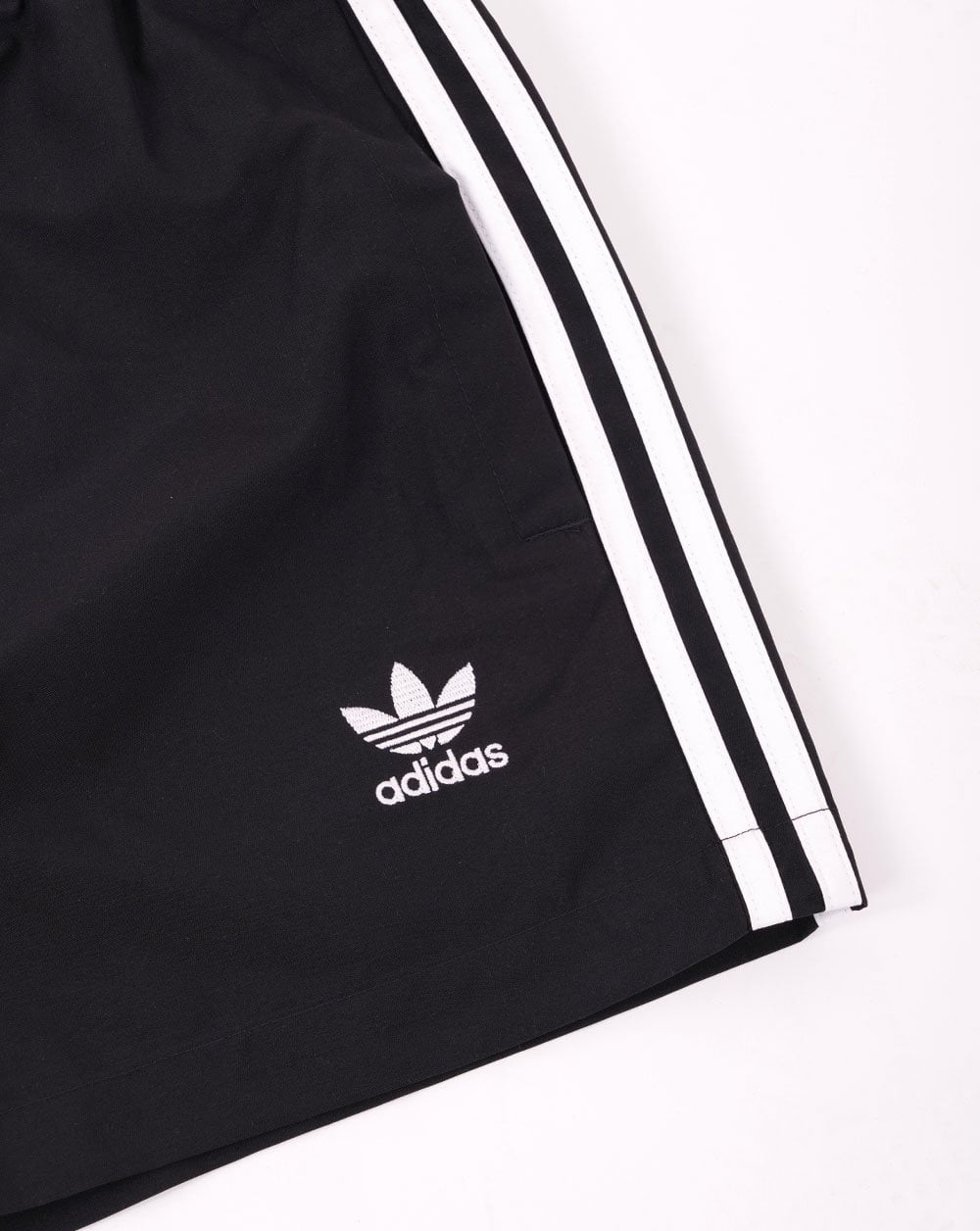Adidas Originals – Schwarze Badeshorts mit 3 Streifen