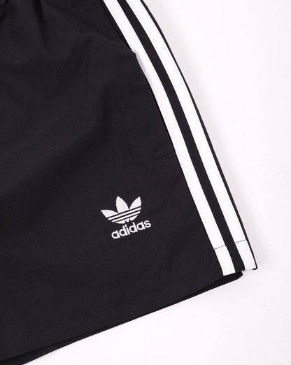 Adidas Originals – Schwarze Badeshorts mit 3 Streifen