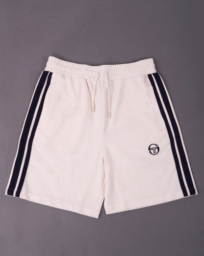 Sergio Tacchini Gestreifte Freizeitshorts Buttercreme/Marineblau