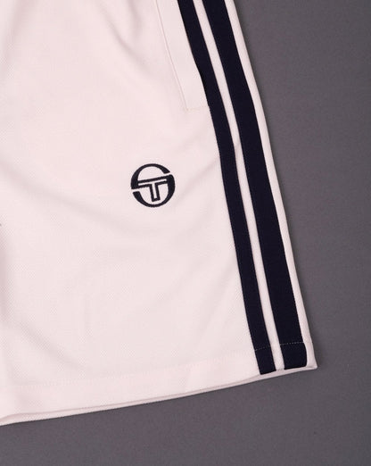 Sergio Tacchini Gestreifte Freizeitshorts Buttercreme/Marineblau