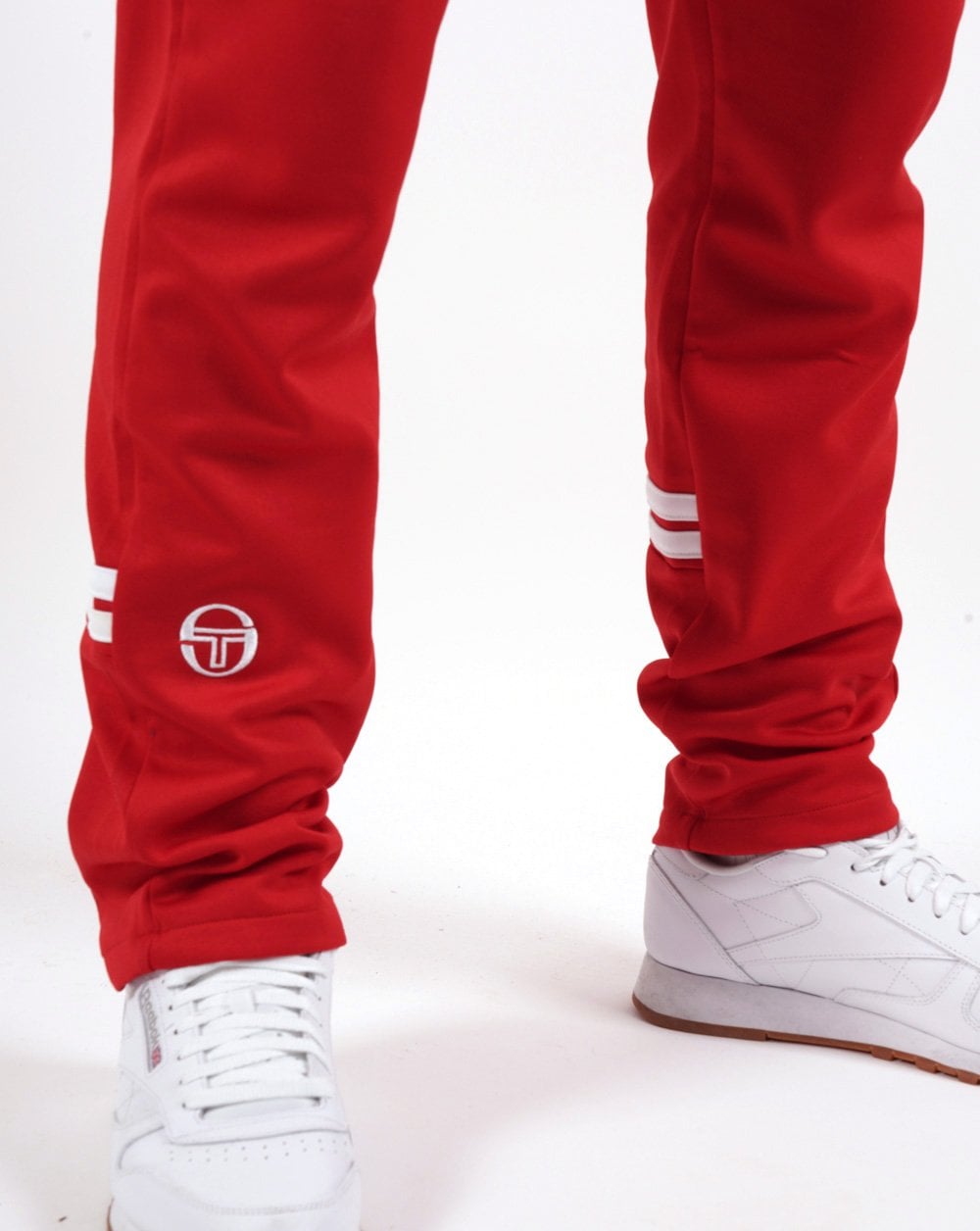 Sergio Tacchini Trainingshose mit Reißverschluss unten Dunkelrot