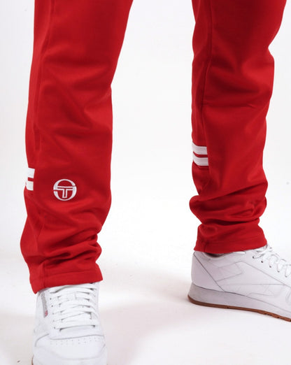Sergio Tacchini Trainingshose mit Reißverschluss unten Dunkelrot