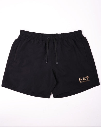 EA7 Emporio Armani Badeshorts Schwarz/Gold