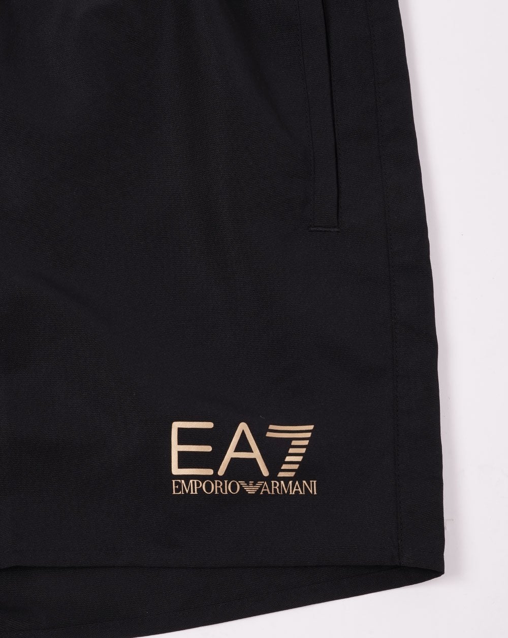 EA7 Emporio Armani Badeshorts Schwarz/Gold