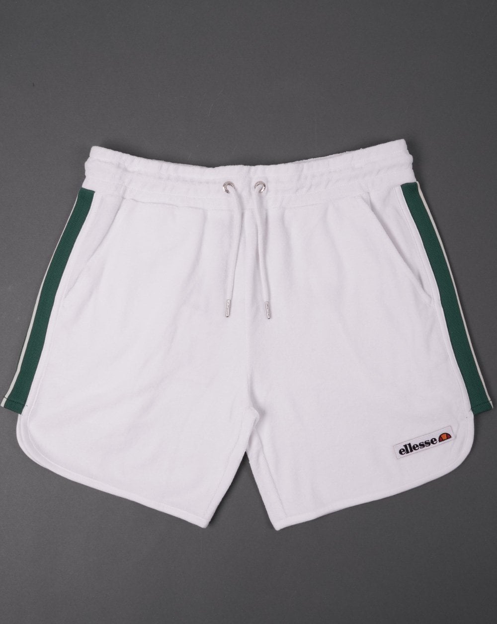 Ellesse Frottee-Shorts Weiß/Grün