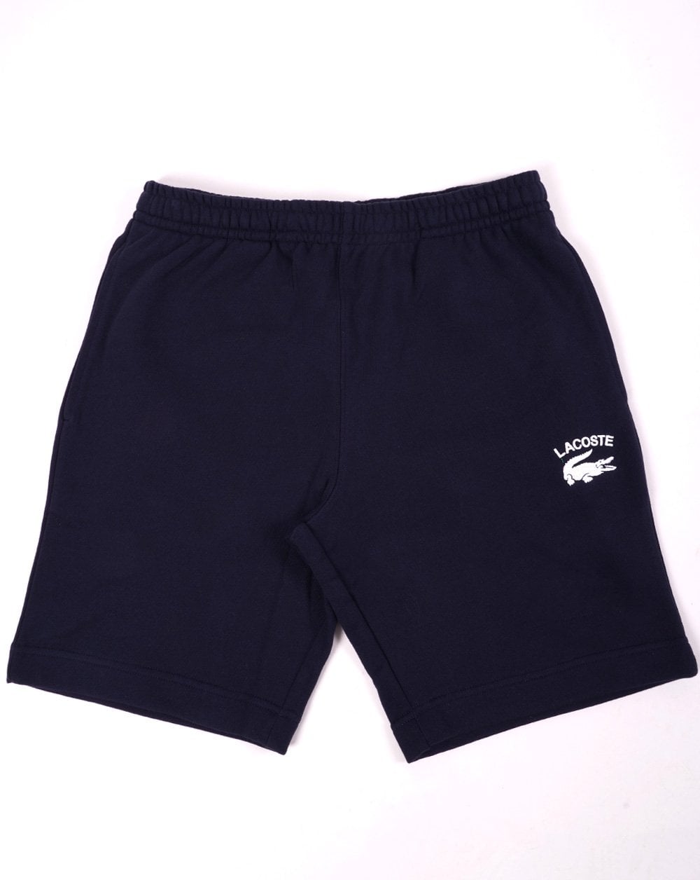 Lacoste – Bestickte Shorts in Marineblau