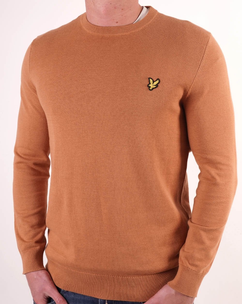 Lyle & Scott Cotton Crew Neck Jumper Light Toffee