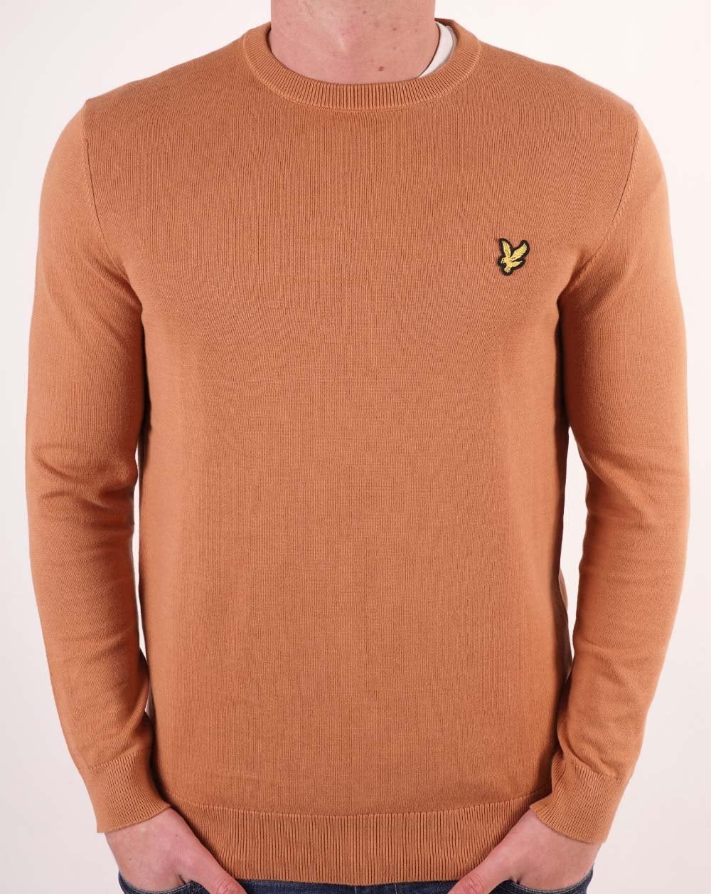 Lyle & Scott Cotton Crew Neck Jumper Light Toffee