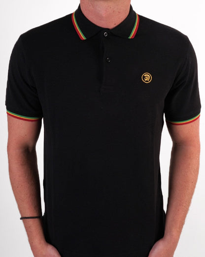 Trojan Twin Tipped Signature Polo Schwarz