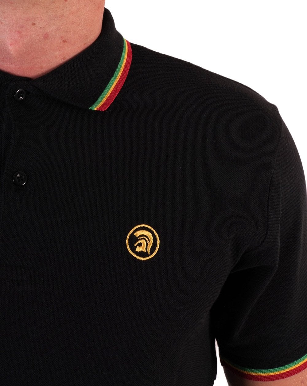 Trojan Twin Tipped Signature Polo Schwarz