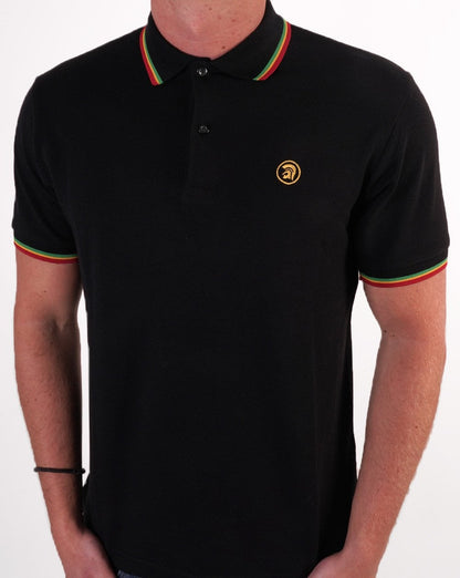 Trojan Twin Tipped Signature Polo Schwarz