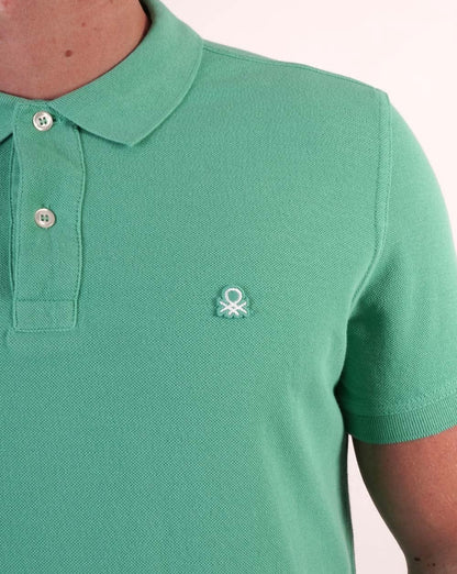 Benetton Poloshirt Hellgrün