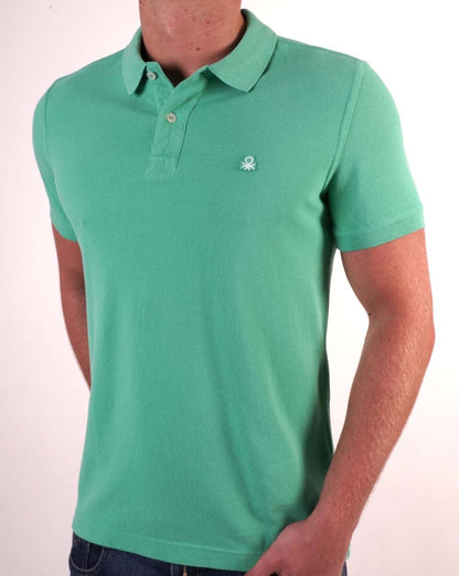 Benetton Poloshirt Hellgrün
