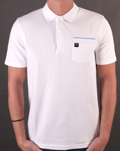Fila Gold Bruni Poloshirt Weiß/Azurblau