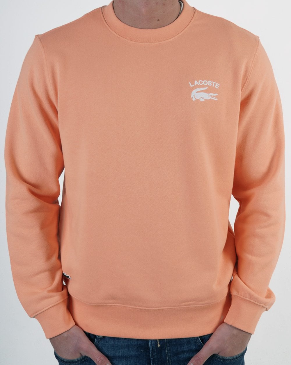 Lacoste Inscription Crew Sweatshirt Pfirsich