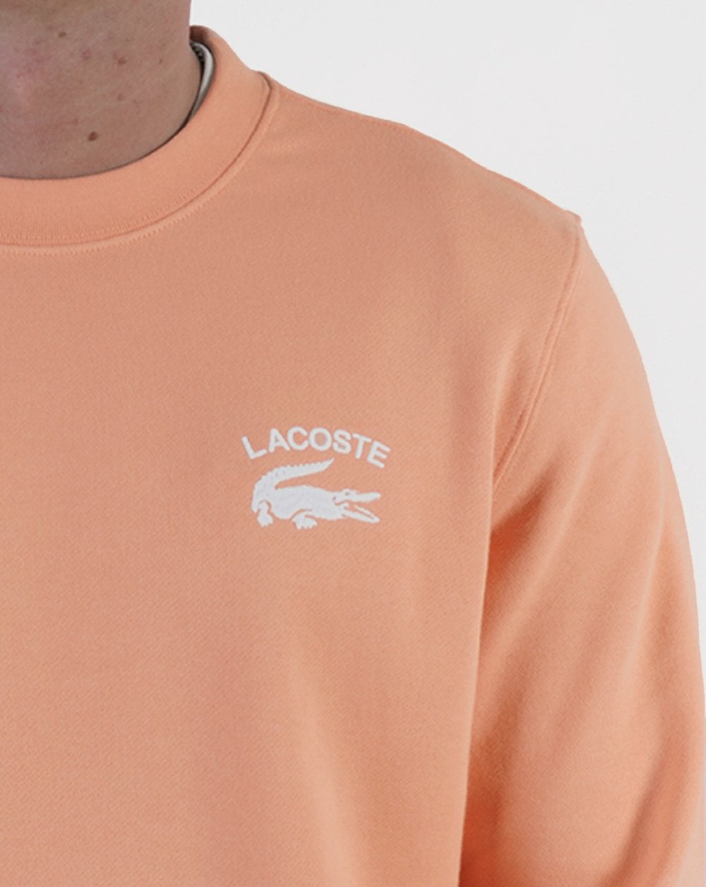 Lacoste Inscription Crew Sweatshirt Pfirsich