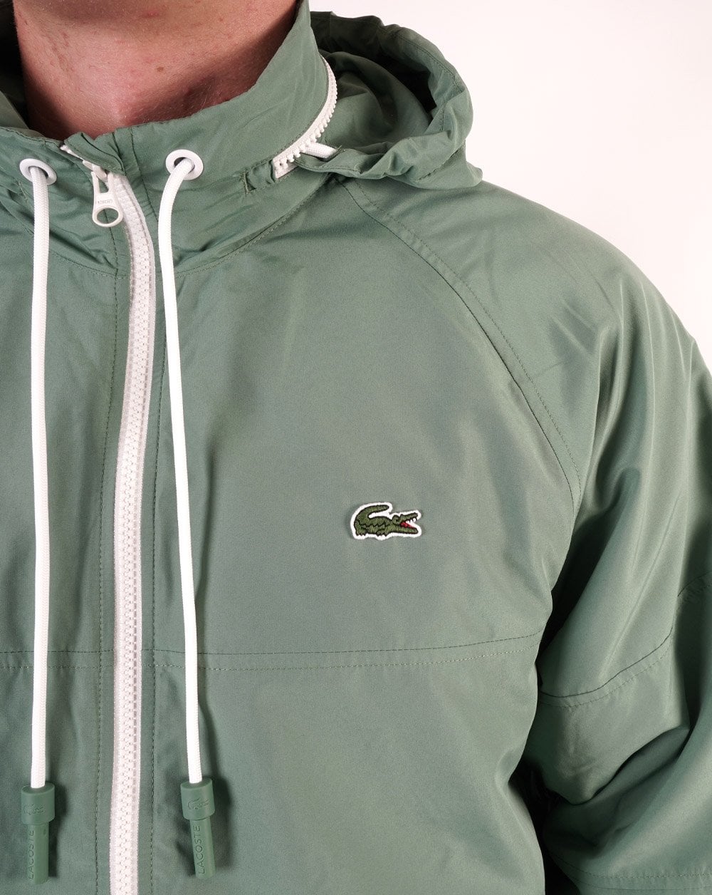 Lacoste – Jacke mit durchgehendem Reißverschluss, Aschgrün