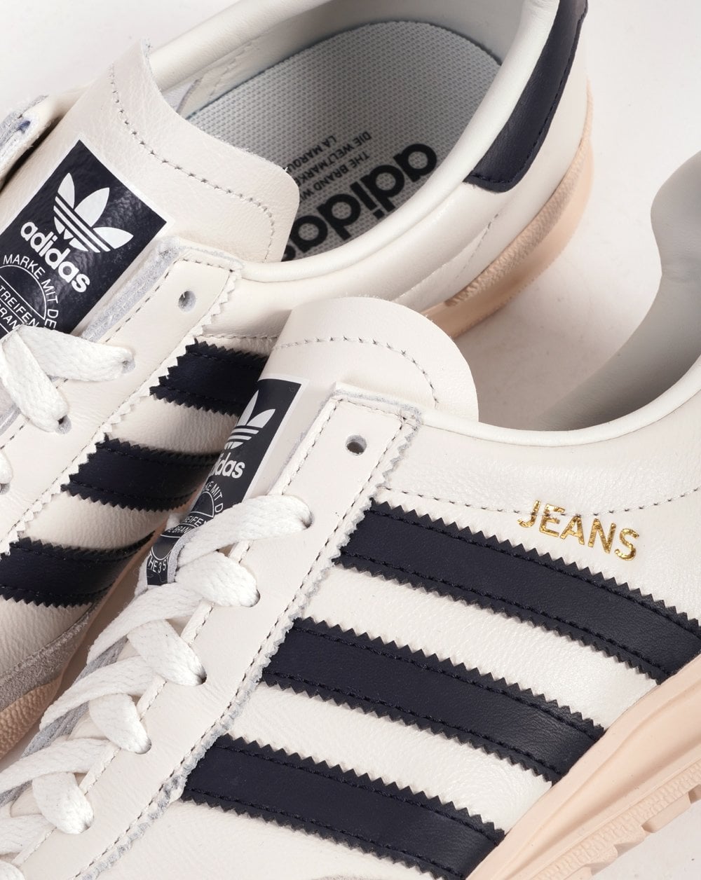 Adidas Jeans Trainers Chalk White / Navy
