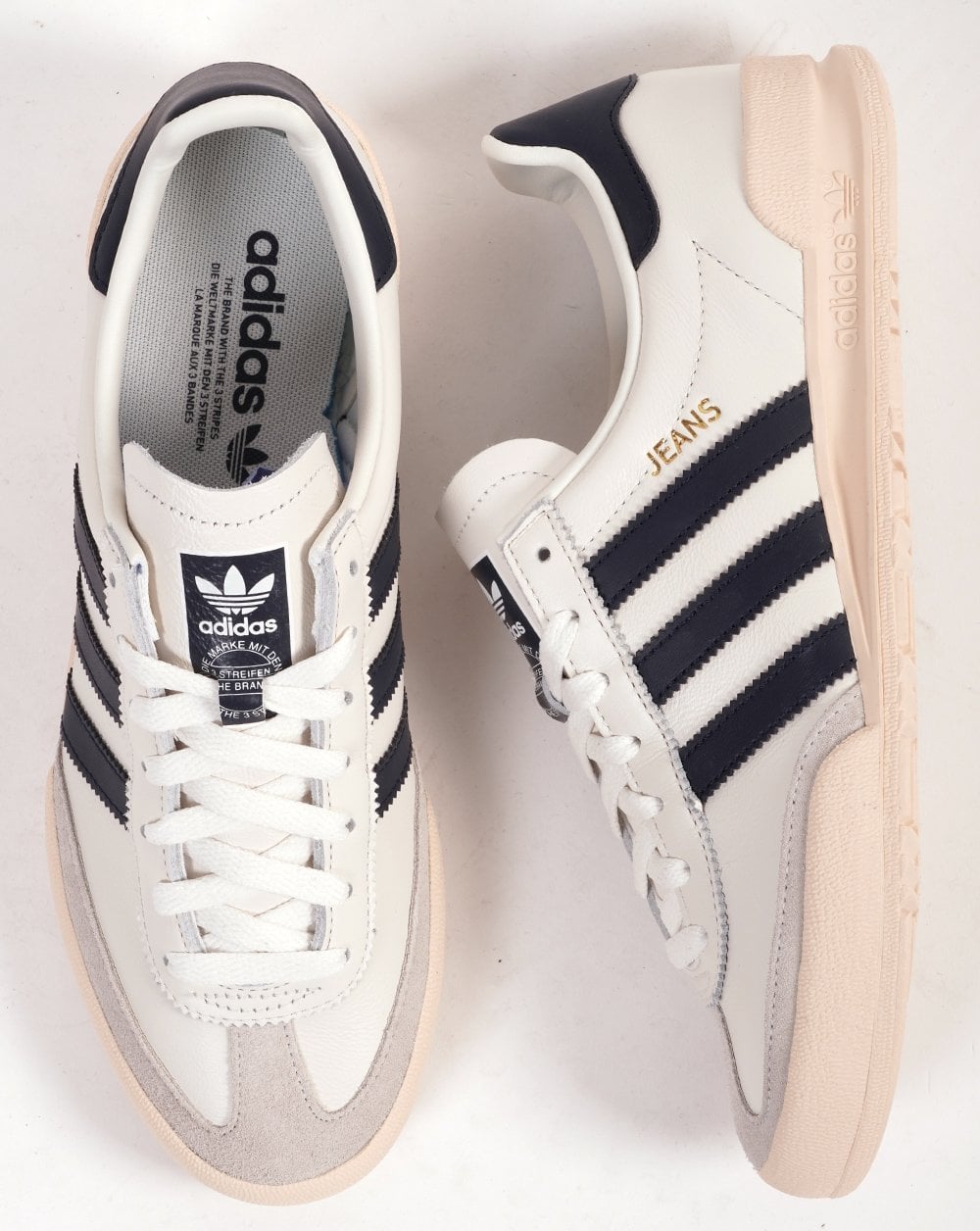 Adidas Jeans Trainers Chalk White / Navy