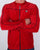 Fila Vintage Biker Velour Track Top Deep Red