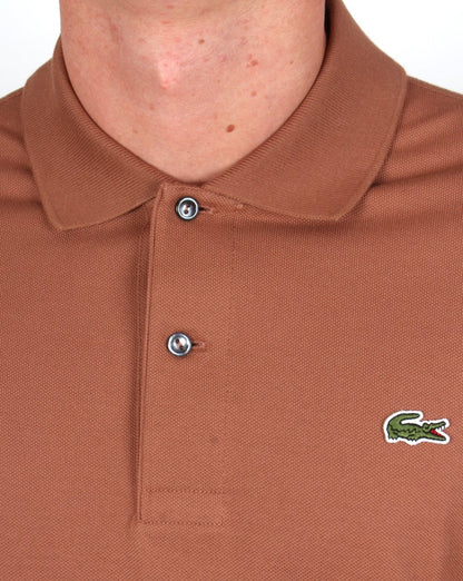 Lacoste – Klassisches Poloshirt in Pecan-Braun