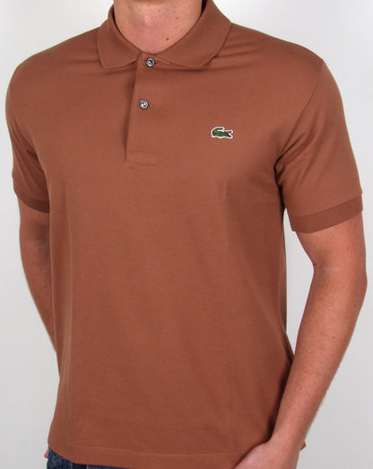 Lacoste – Klassisches Poloshirt in Pecan-Braun