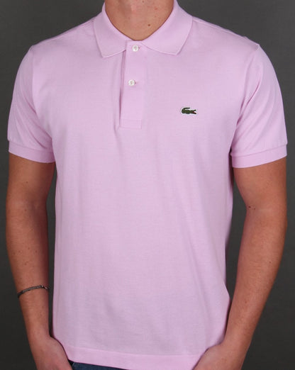 Lacoste – Klassisches Poloshirt in Rosa