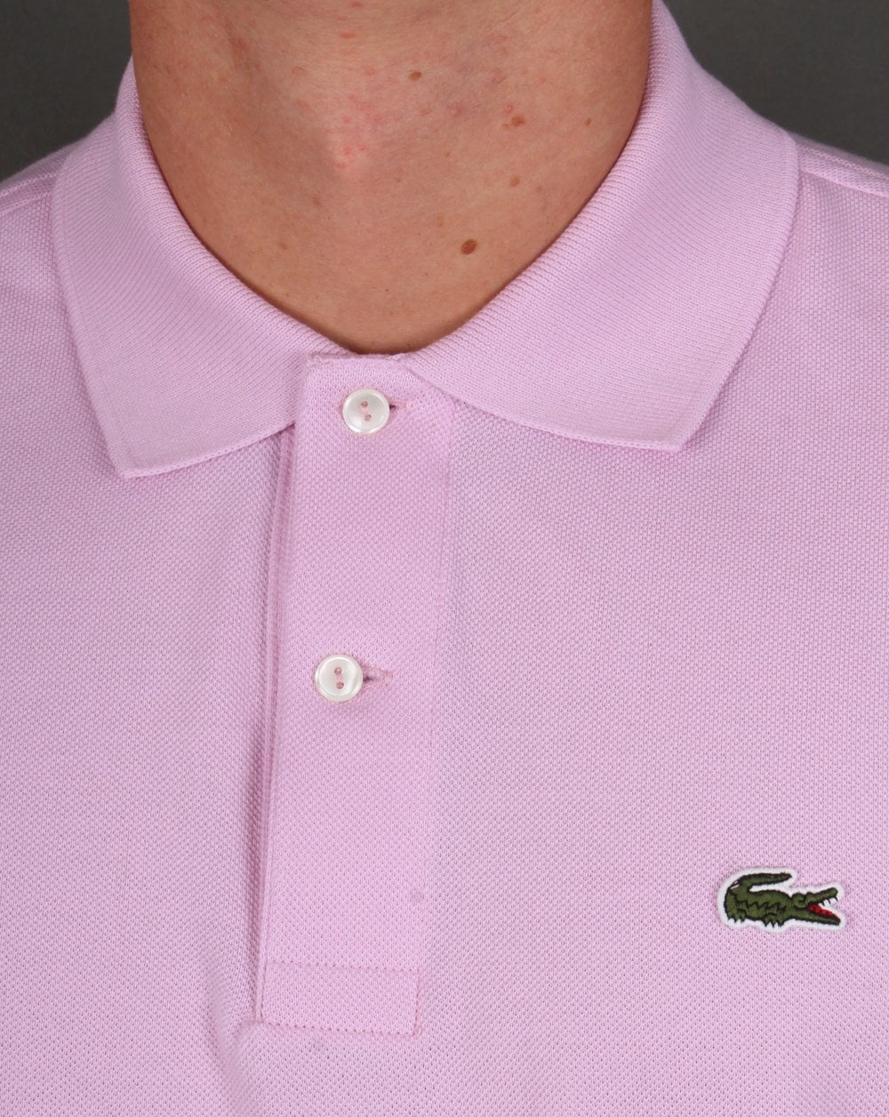 Lacoste – Klassisches Poloshirt in Rosa