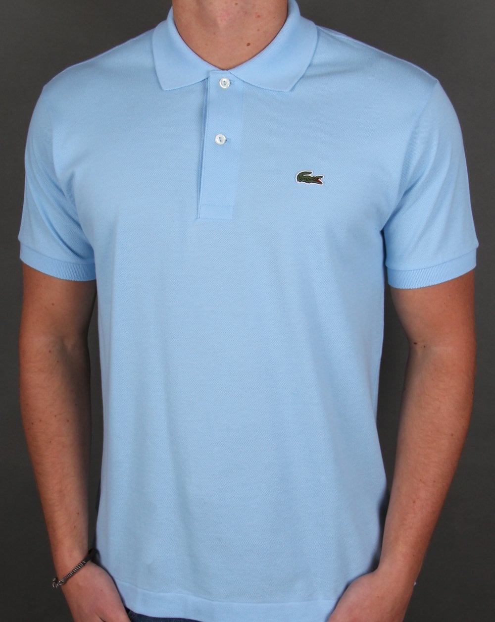 Lacoste – Klassisches Poloshirt, Himmelblau