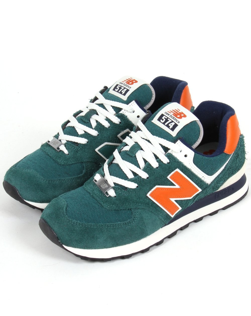 New Balance 574 Trainer Blaugrün/Weiß/Orange