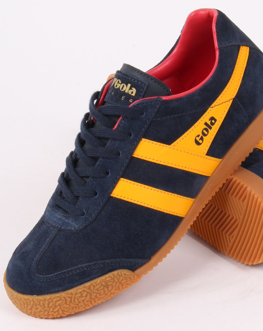 Gola Harrier Wildleder-Sneaker Marineblau/Goldgelb