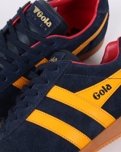 Gola Harrier Wildleder-Sneaker Marineblau/Goldgelb