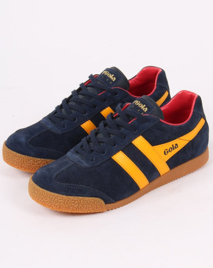 Gola Harrier Wildleder-Sneaker Marineblau/Goldgelb