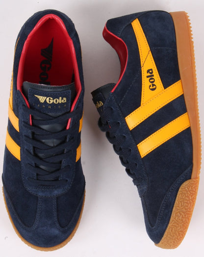 Gola Harrier Wildleder-Sneaker Marineblau/Goldgelb