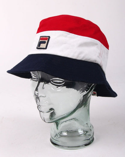 Fila Vintage Leader Bucket Hat Rot/Gardenia/Marineblau