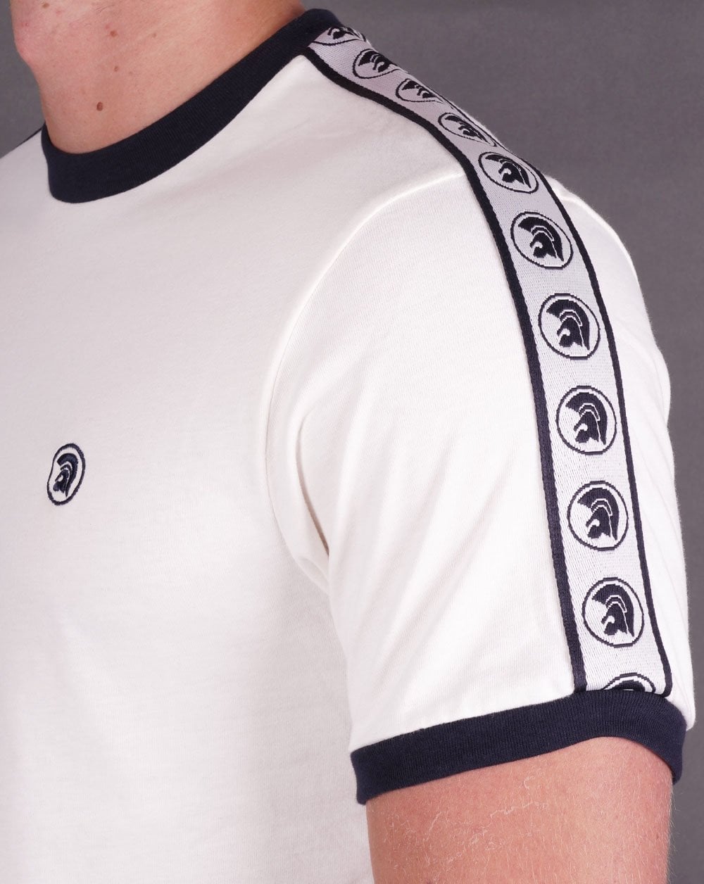 Trojan T-Shirt mit Ärmelband Ecru