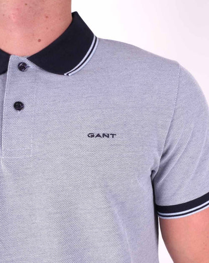 Gant Oxford Piqué Poloshirt Gentle Blue