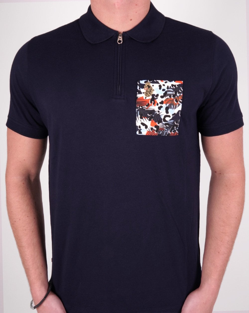 Luke Sport Zippo Poloshirt, Marineblau