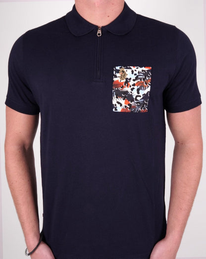 Luke Sport Zippo Poloshirt, Marineblau