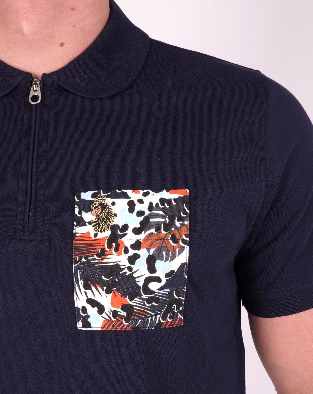 Luke Sport Zippo Poloshirt, Marineblau