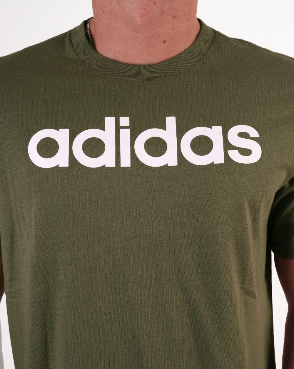 Adidas Linear Logo T-Shirt Olivgrün