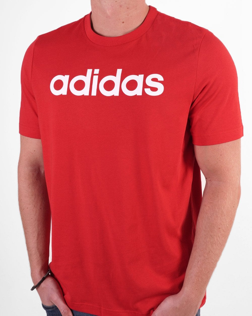 Adidas Linear Logo T-Shirt Rot