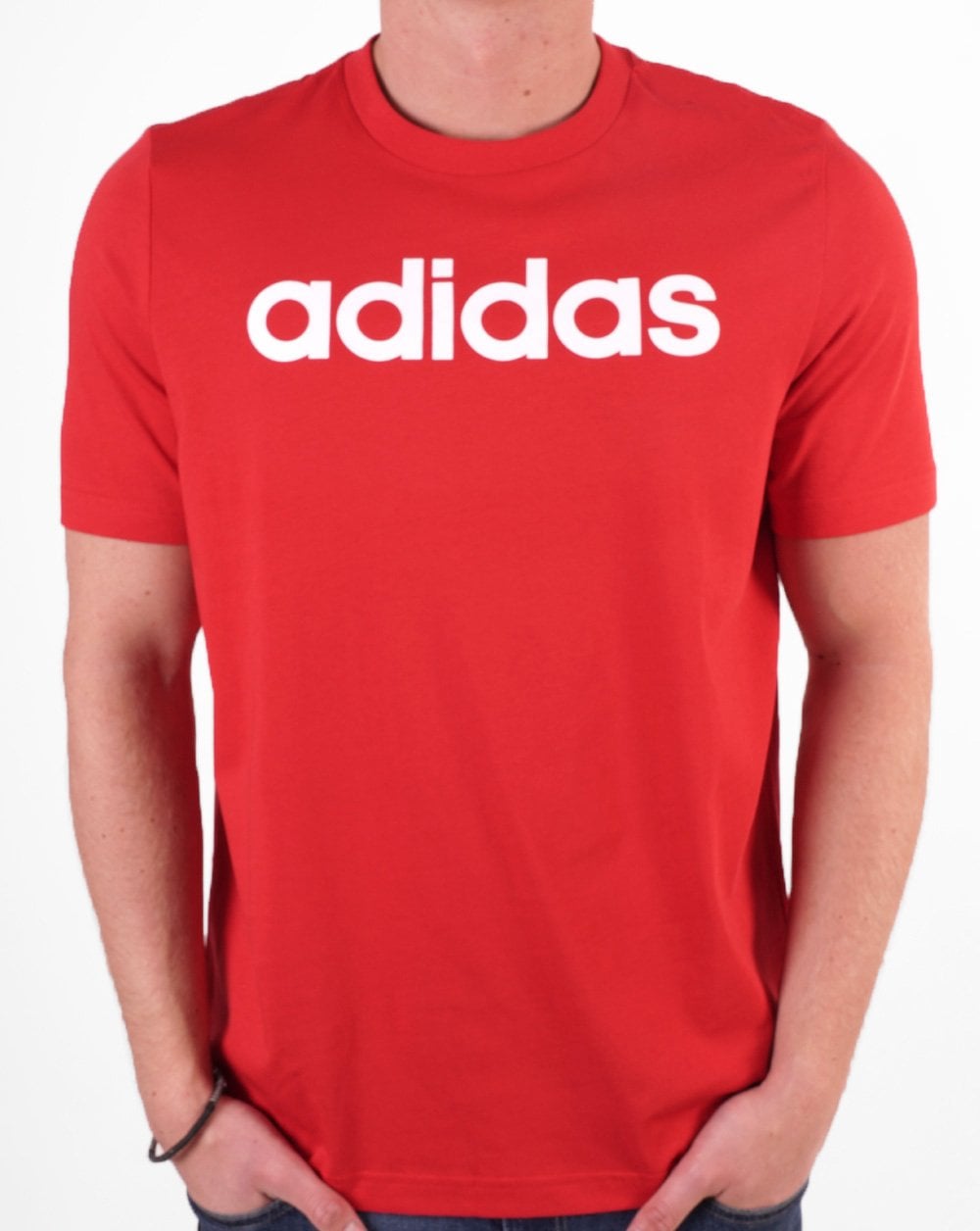 Adidas Linear Logo T-Shirt Rot